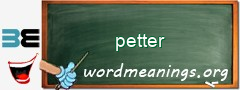 WordMeaning blackboard for petter